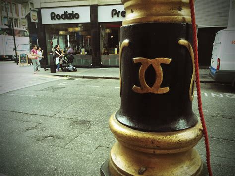 chanel lamp posts london|lampposts with Chanel logo.